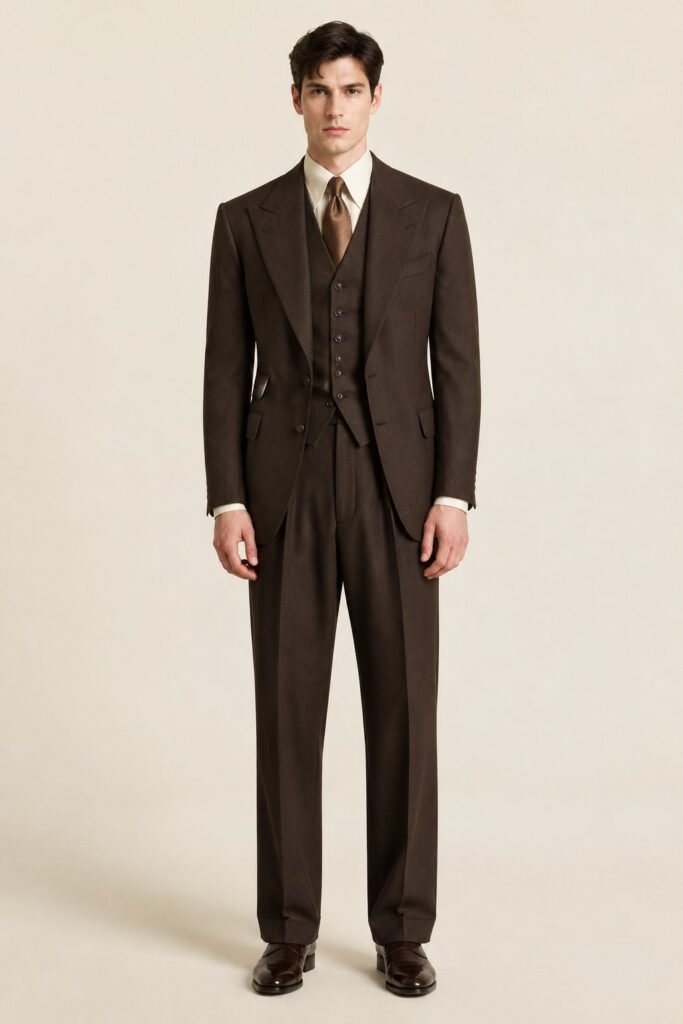 Men's Bespoke-Inspired Luxury Three-Piece Suit