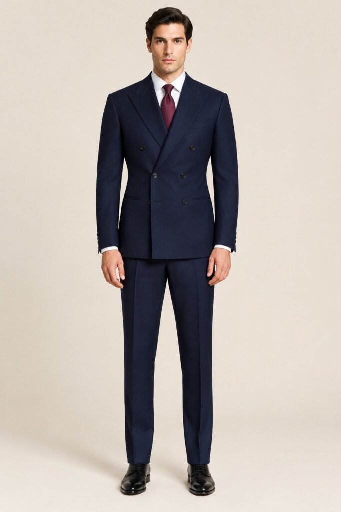Men's Luxury Double-Breasted Suit Set