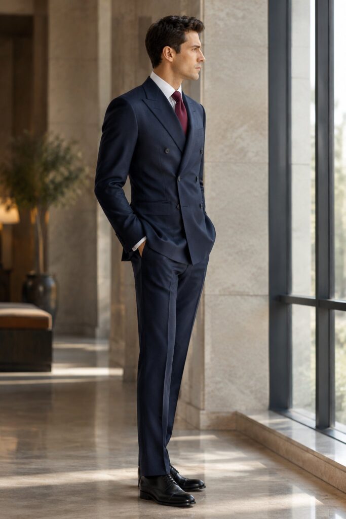 Men's Luxury Double-Breasted Suit Set