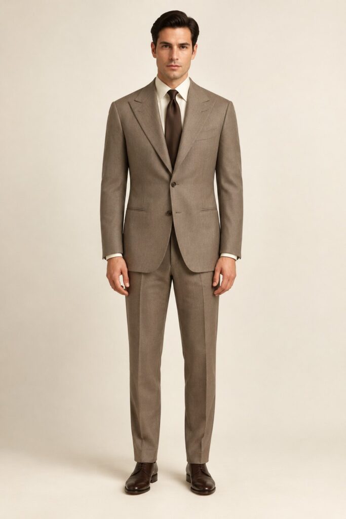 Men's Italian-Inspired Tailored Wool Suit