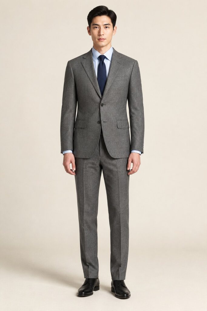 Men's Premium Textured Wool Blend Suit